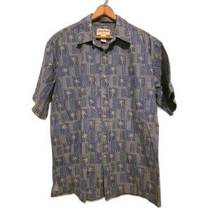 VTG Cooke Street Honolulu Hawaiian Shirt Beach Resort Palm Tree Large